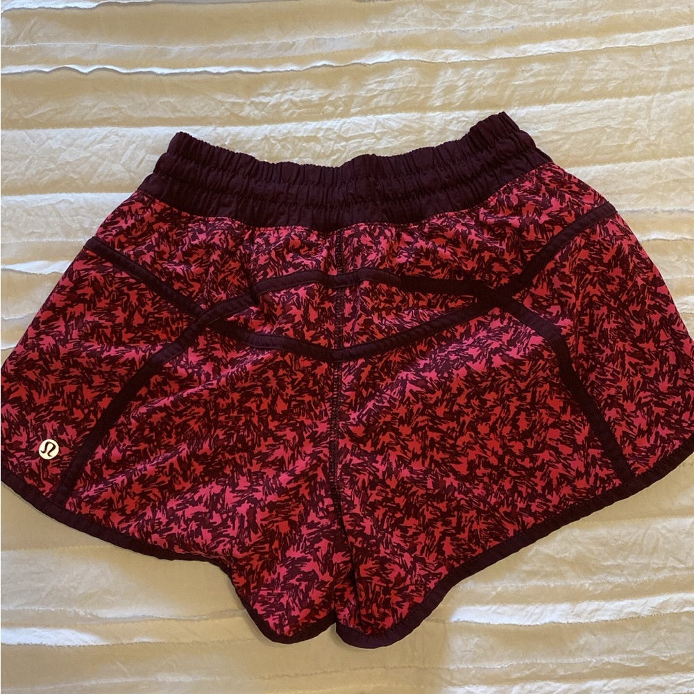 Lululemon women’s running shorts. Built-in underwear, fits size 2-4